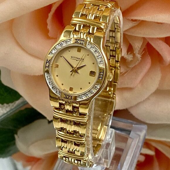 Wittnauer 2003 Diamond Accented Bezel Swiss Quartz Dress Watch - Picture 2 of 16